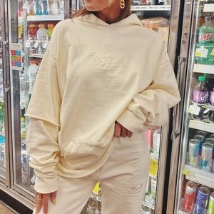 BOYS LIE Ivory Twofer Hoodie